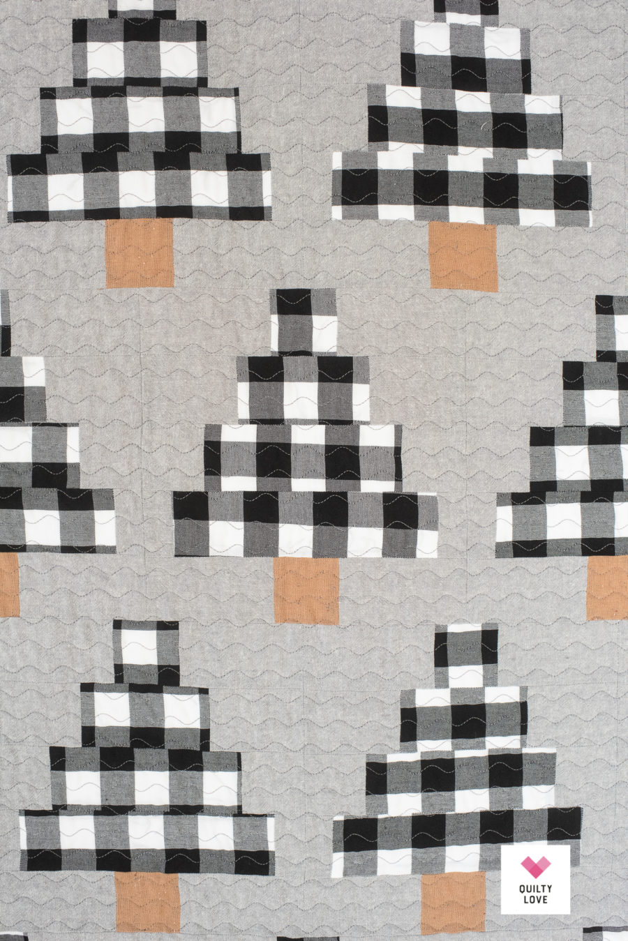 Modern Farmhouse Christmas quilt Quilty Trees Quilty Love