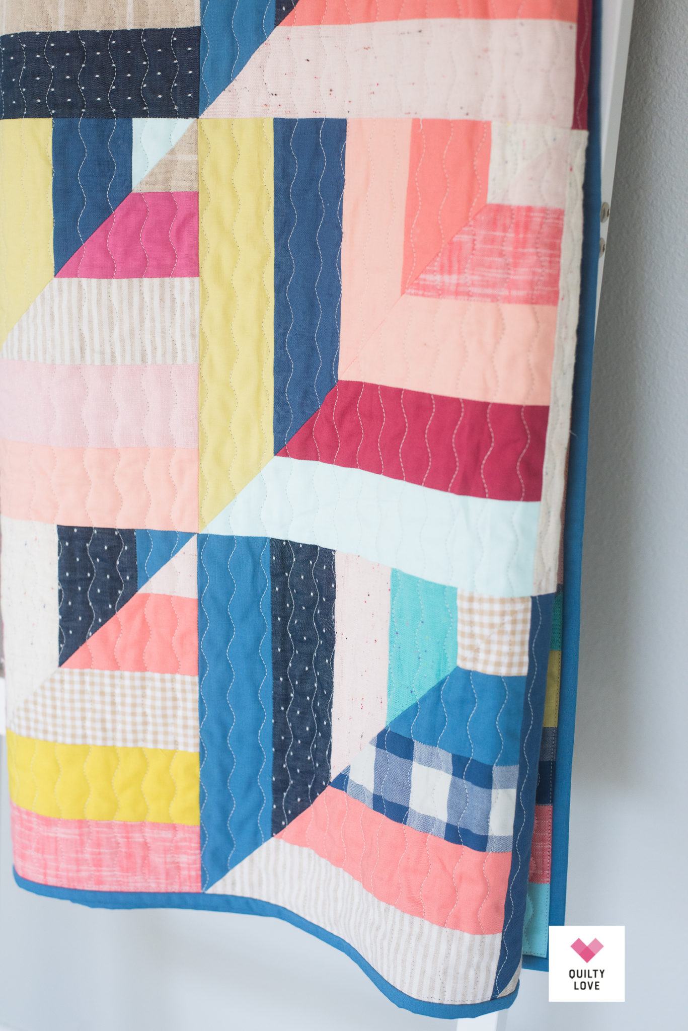 Lucky Log Cabins Quilt Stash buster quilt pattern Quilty Love