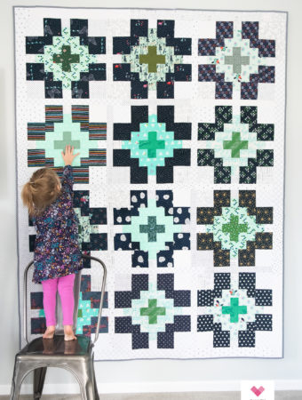 Scrappy Glowing quilt by Emily of Quilty Love