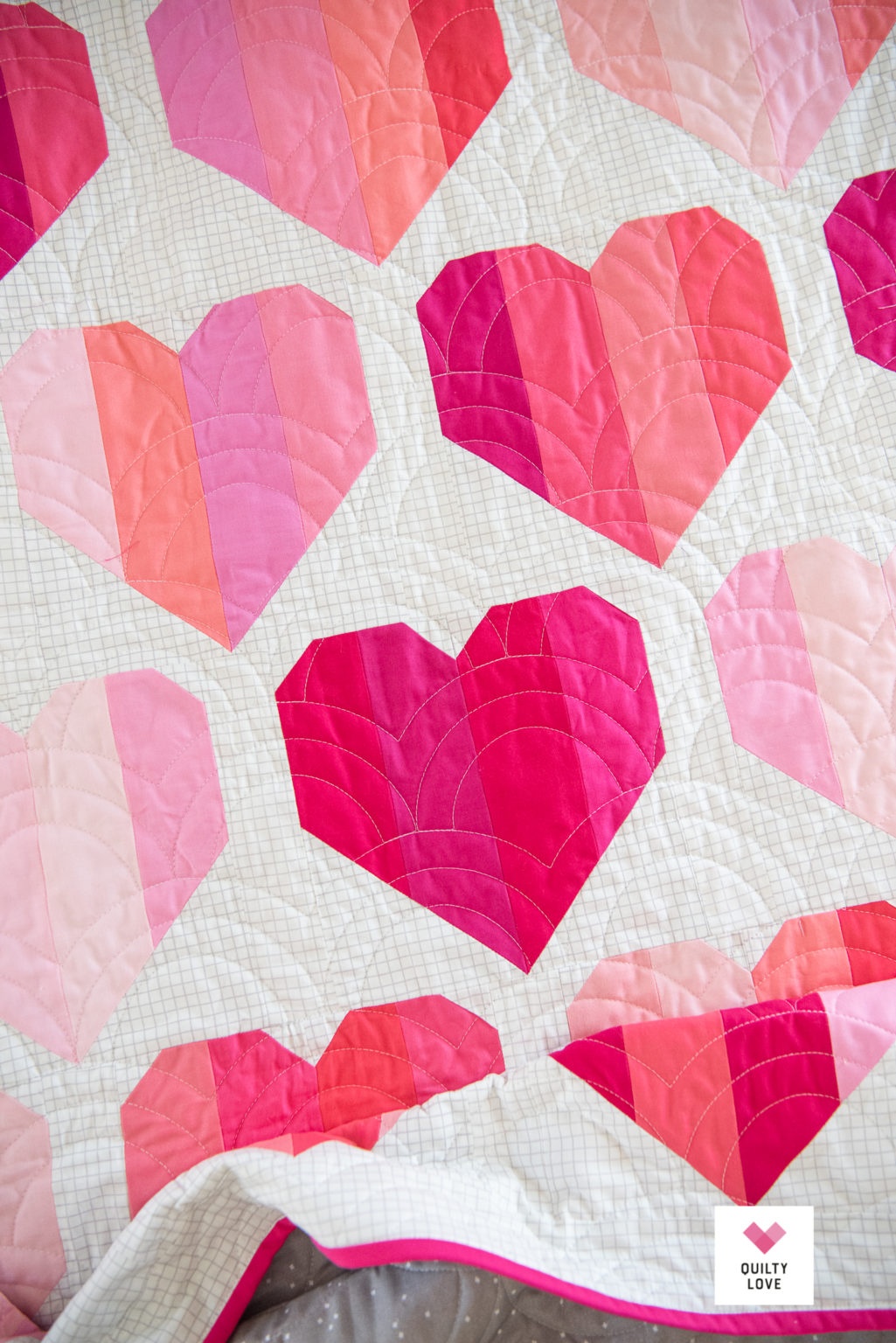 Infinite Hearts Quilt Pattern A scrappy happy heart quilt Quilty Love