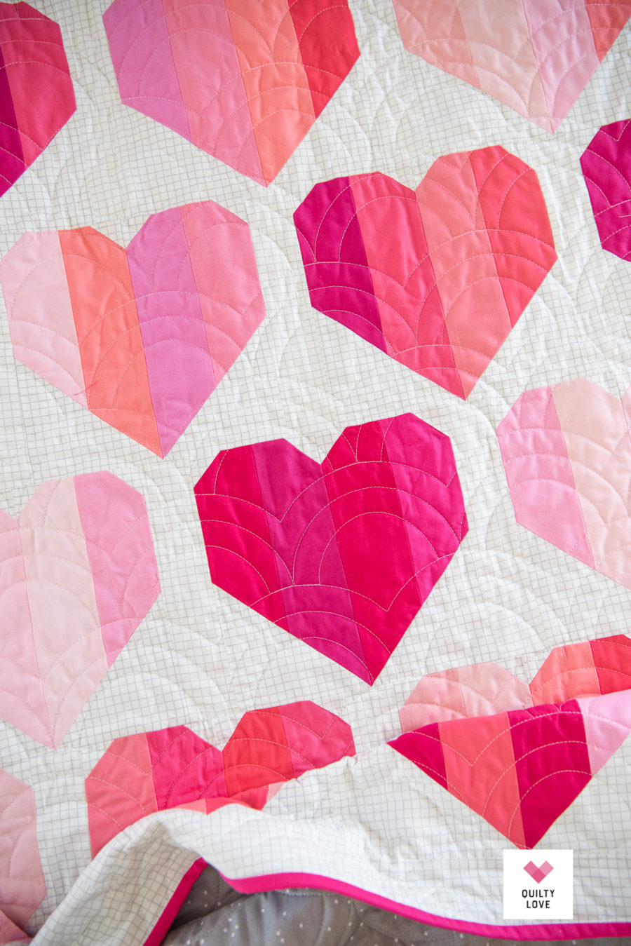 Infinite Hearts Quilt Pattern A scrappy happy heart quilt Quilty Love