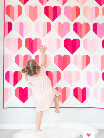 Infinite Hearts quilt pattern by Emily of Quilty Love