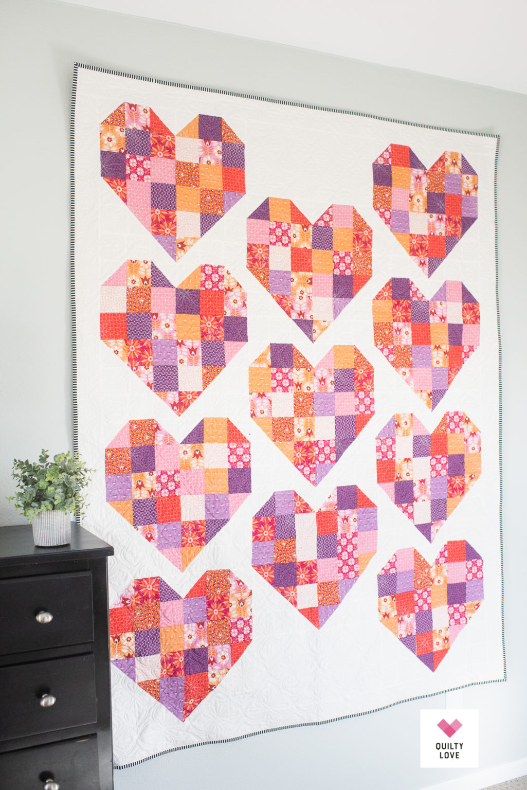 Scrappy Hearts Quilt Pattern Quilty Love