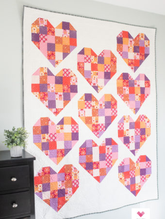 Figo Scrappy Hearts quilt
