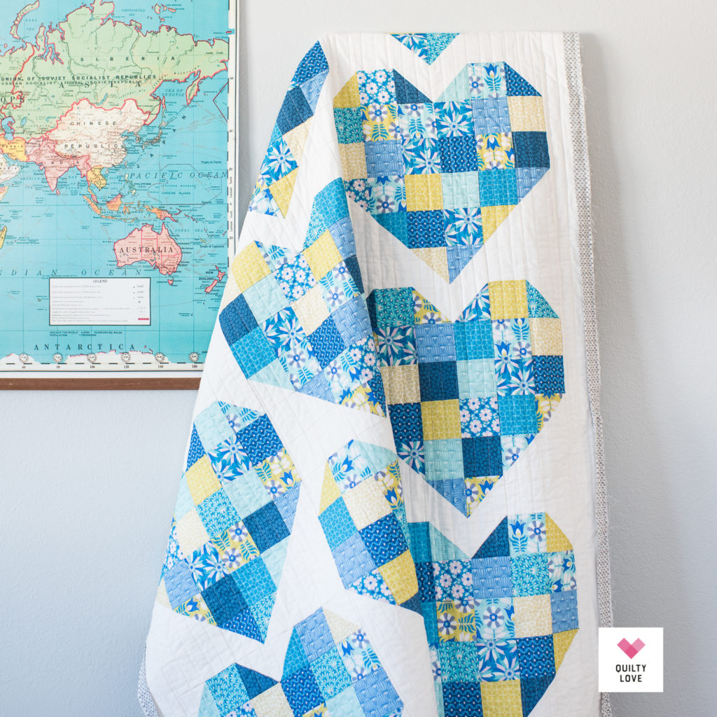 Figo Scrappy Hearts quilt