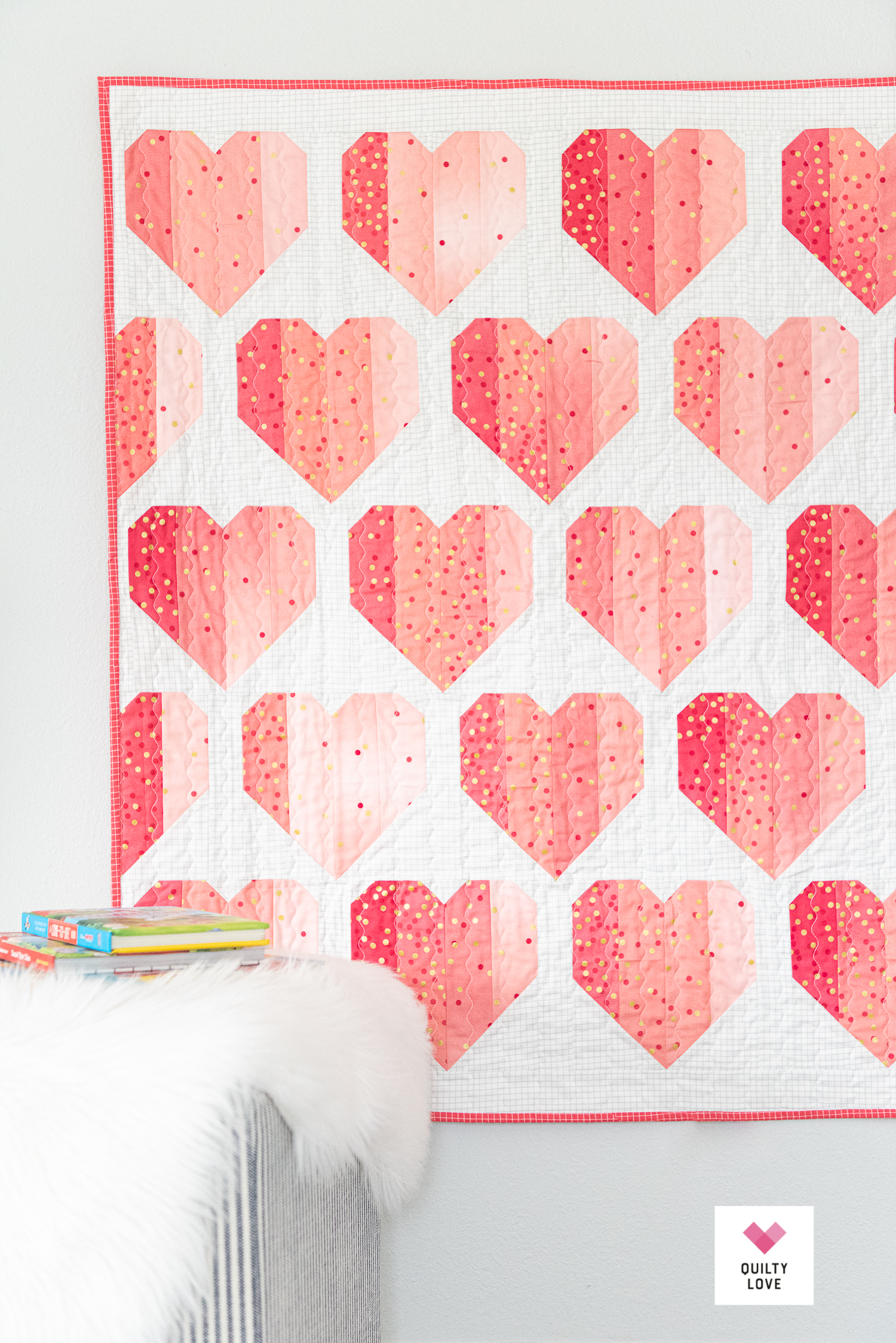 Infinite Hearts baby quilt