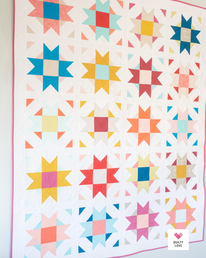 Quilty Love Palette Picks Compass Star quilt