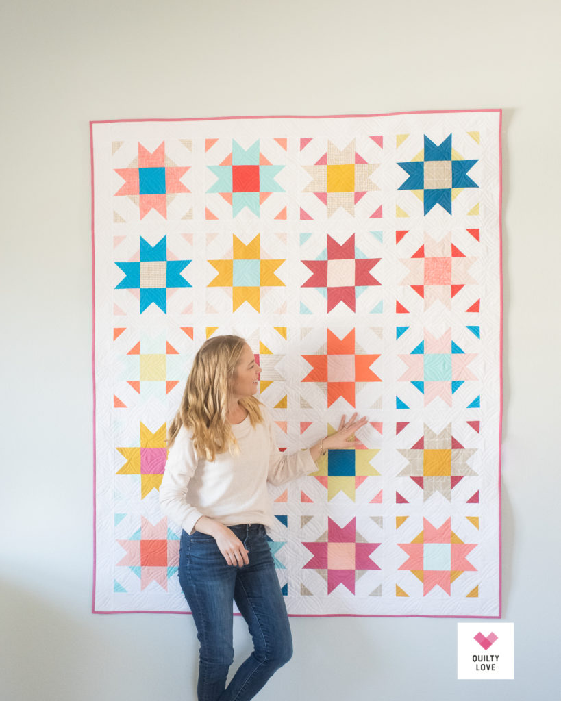 Quilty Love Palette Picks Compass Star quilt