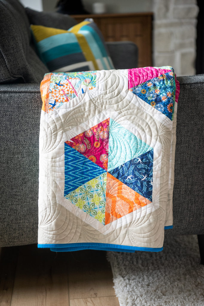 Free Spirit Fabrics Triangle Hexies Quilt - Quilty Love