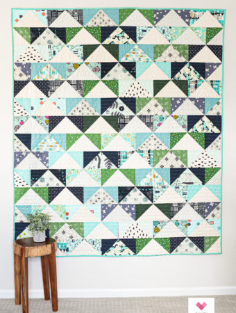 Scrappy Patchwork Flying Geese stash buster quilt pattern