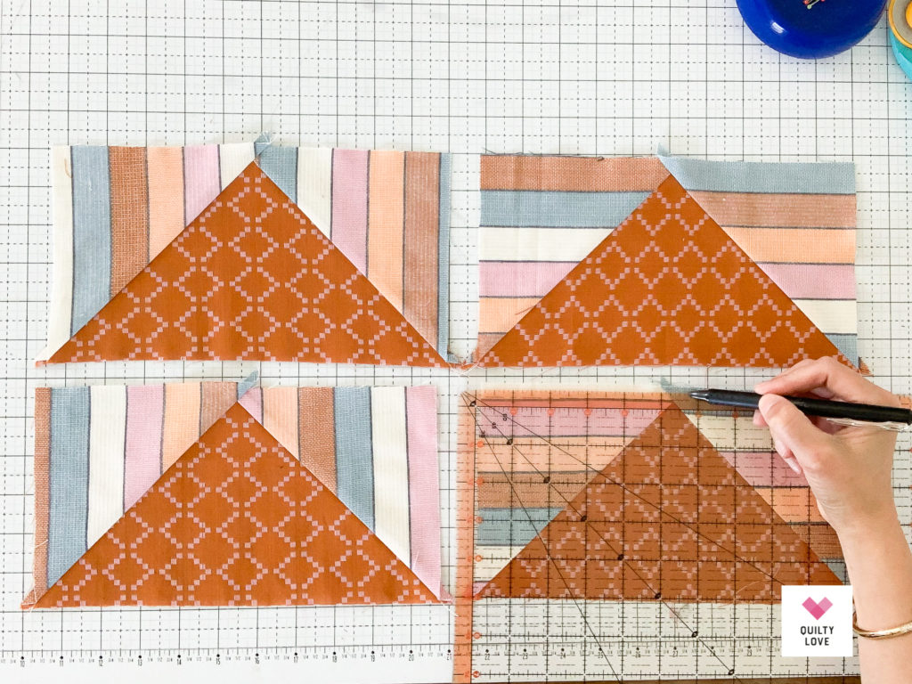 Make Flying Geese Quilt Blocks using the QIAD ruler