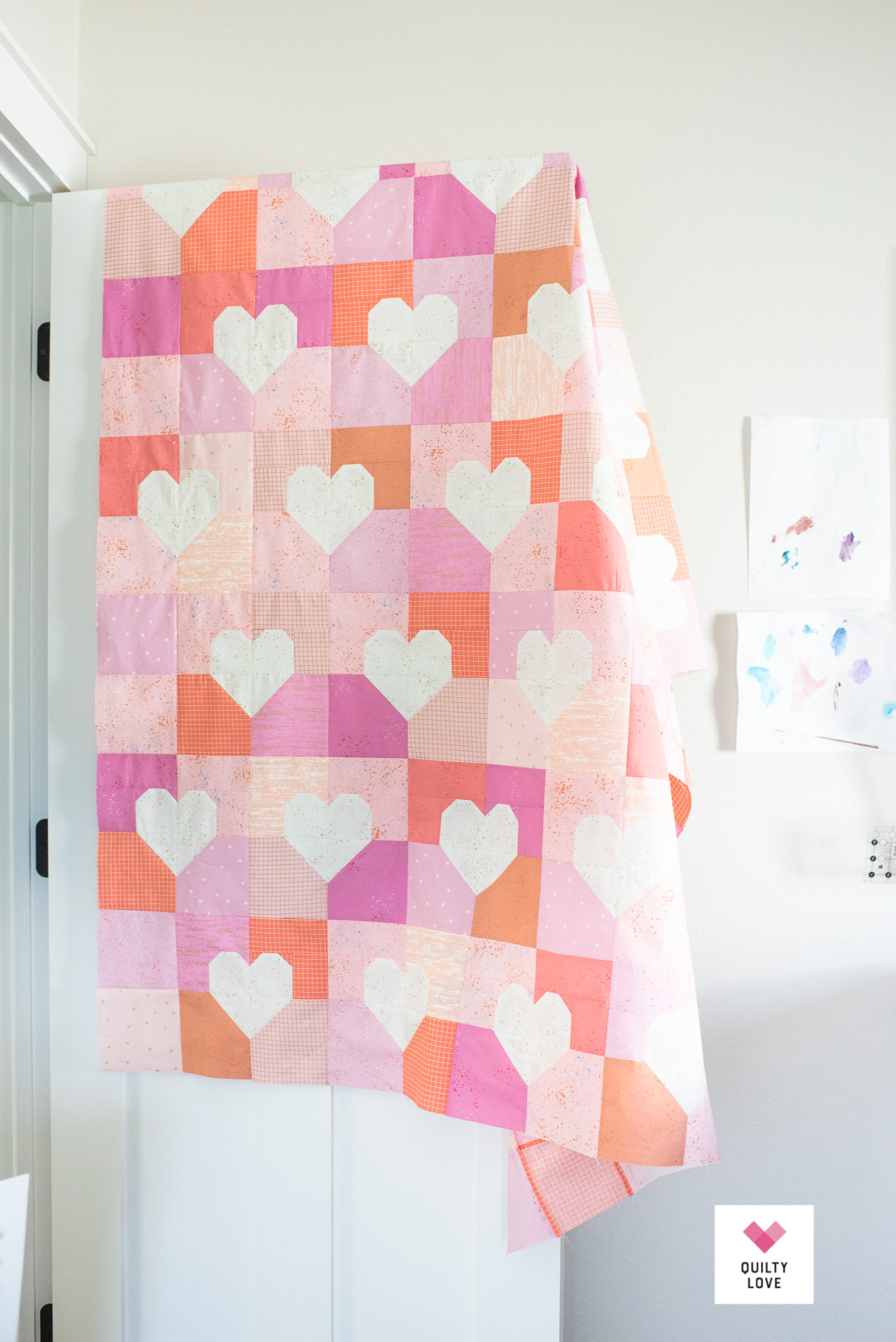Scrappy Patchwork Hearts Quilt Quilty Love