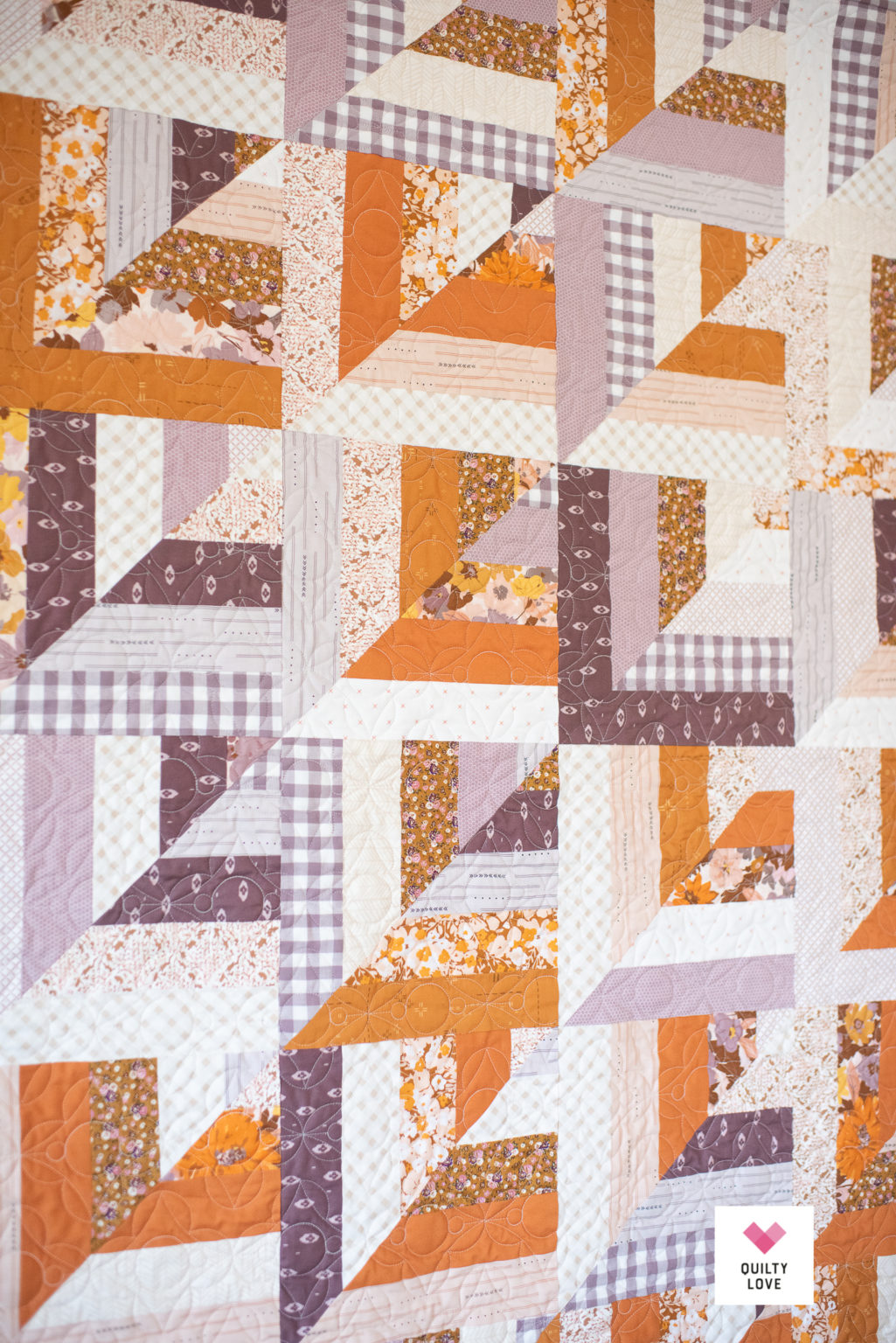 Warp and Weft Wovens Lucky Log Cabins quilt Quilty Love
