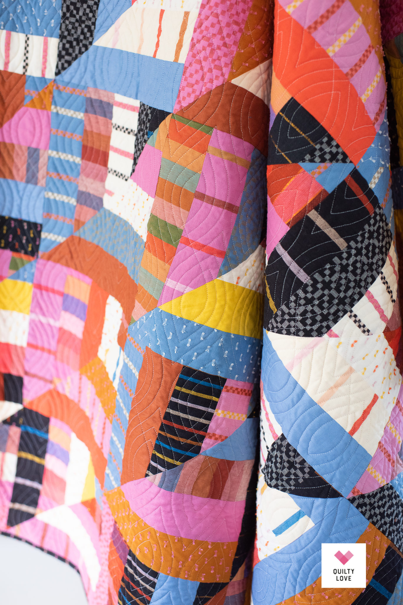 Warp and Weft Honey Lucky Log Cabins Quilt Quilty Love