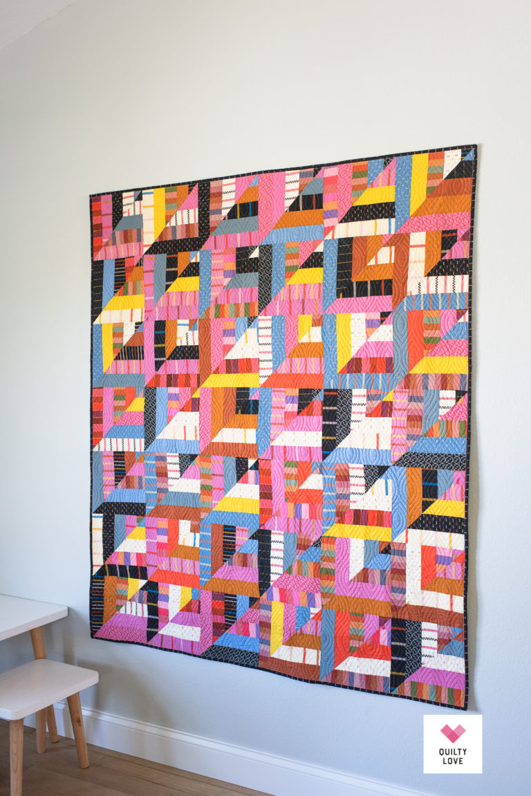 Warp and Weft Wovens Lucky Log Cabins quilt Quilty Love