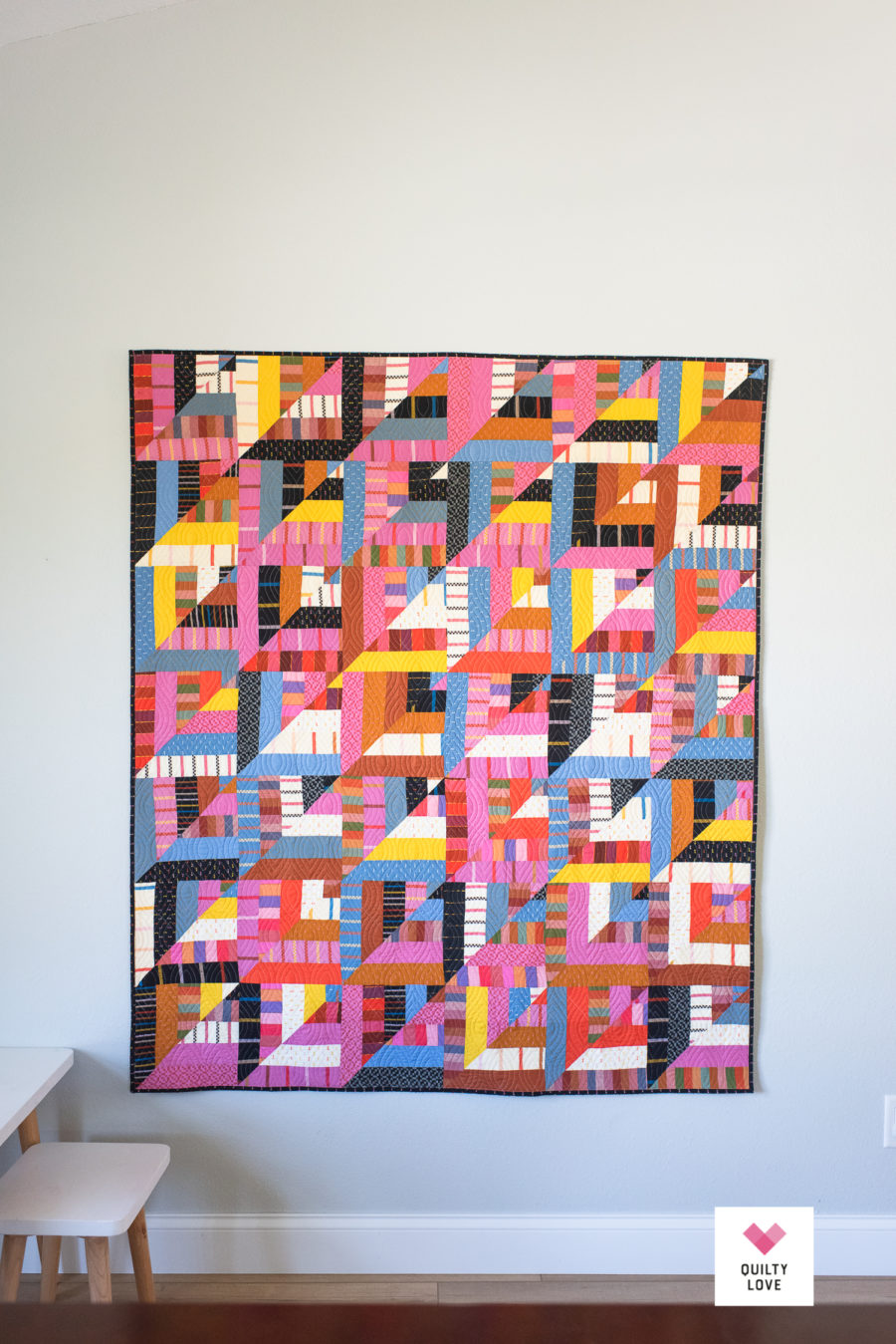 Warp and Weft Honey Lucky Log Cabins Quilt Quilty Love