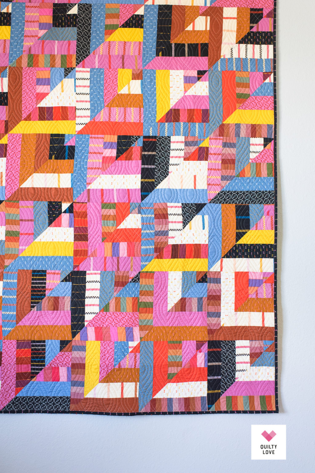 Warp and Weft Honey Lucky Log Cabins Quilt Quilty Love