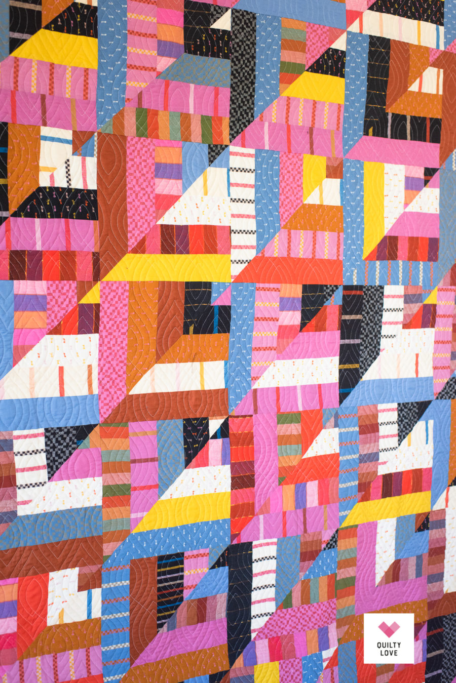 Warp and Weft Honey Lucky Log Cabins Quilt Quilty Love