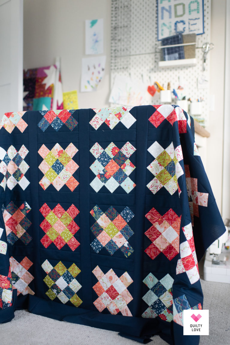 Free Pattern Scrappy Granny Squares quilt pattern Quilty Love