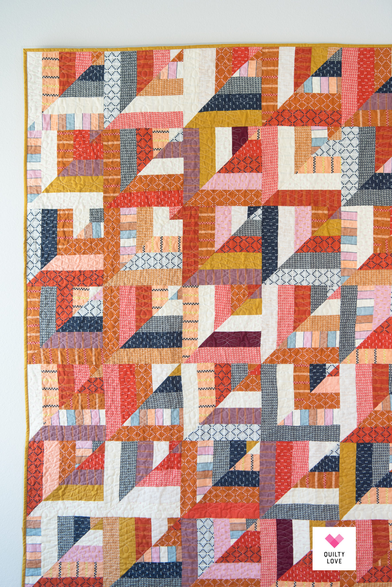 Warp and Weft Wovens Lucky Log Cabins quilt Quilty Love