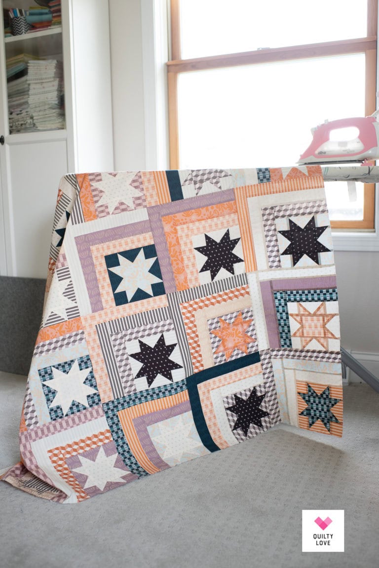 The Duval Log Cabin Stars Quilt - Quilty Love