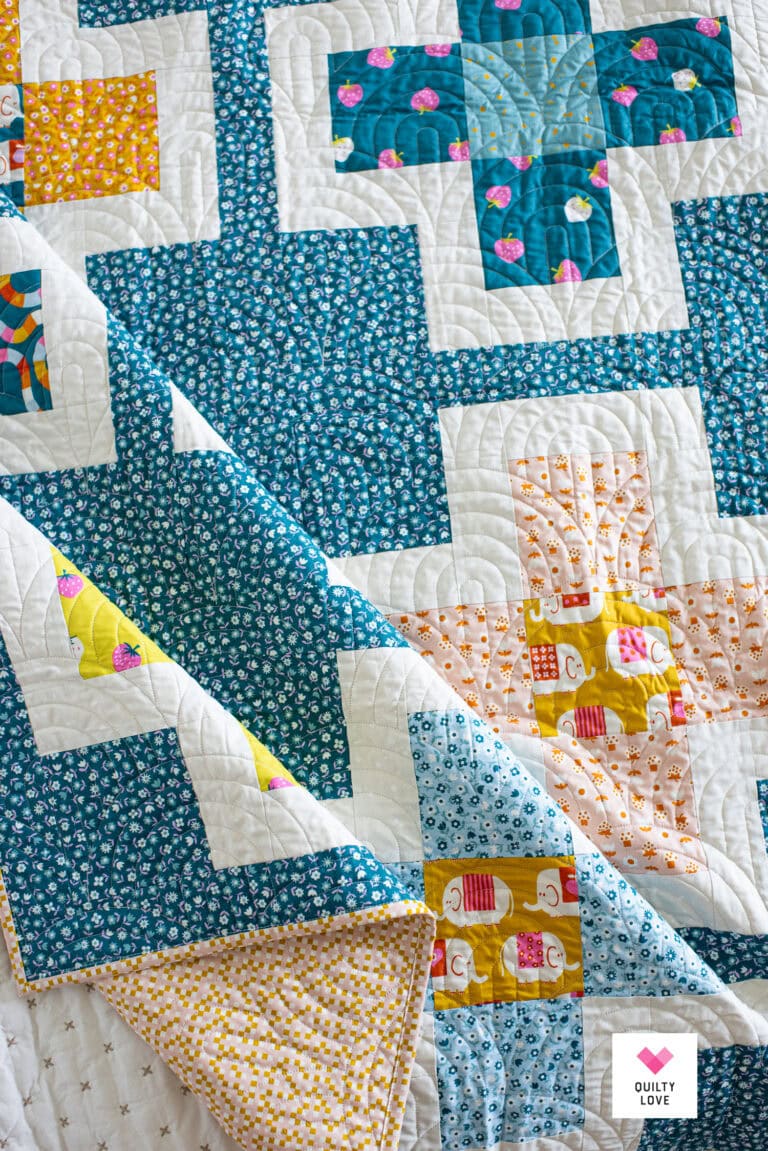 Single Plus Quilt Pattern Modern Plus Quilt Pattern for Beginners – Plus Charmed - Quilty Love