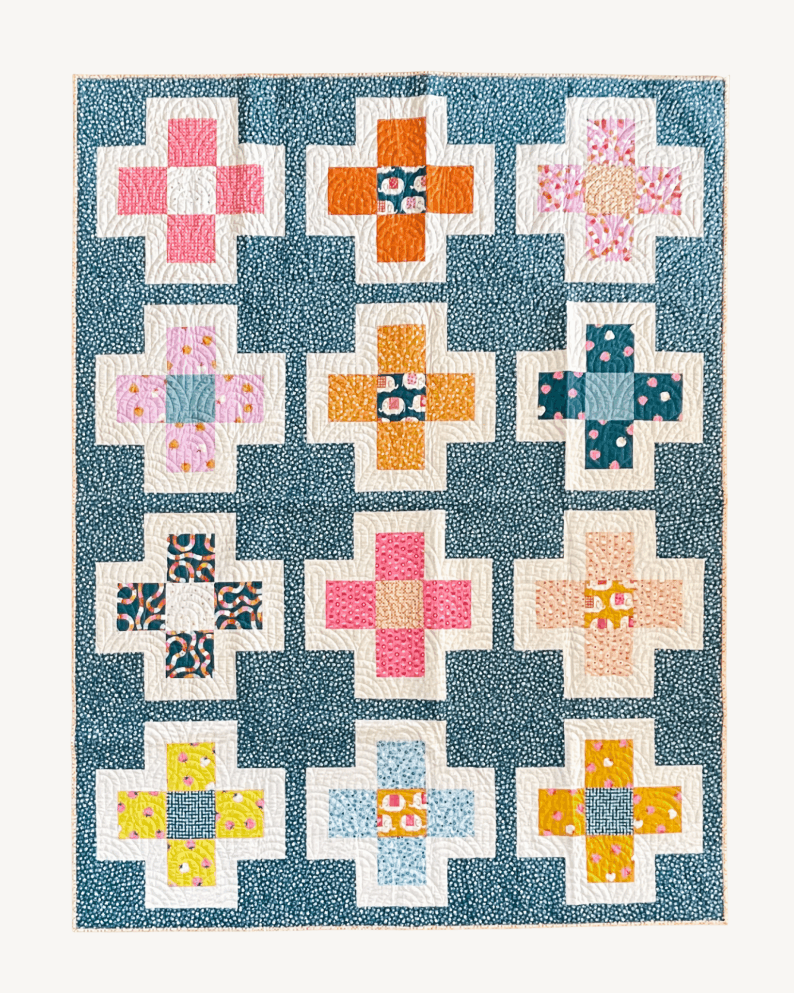 Modern Plus Quilt Pattern for Beginners – Plus Charmed - Quilty Love