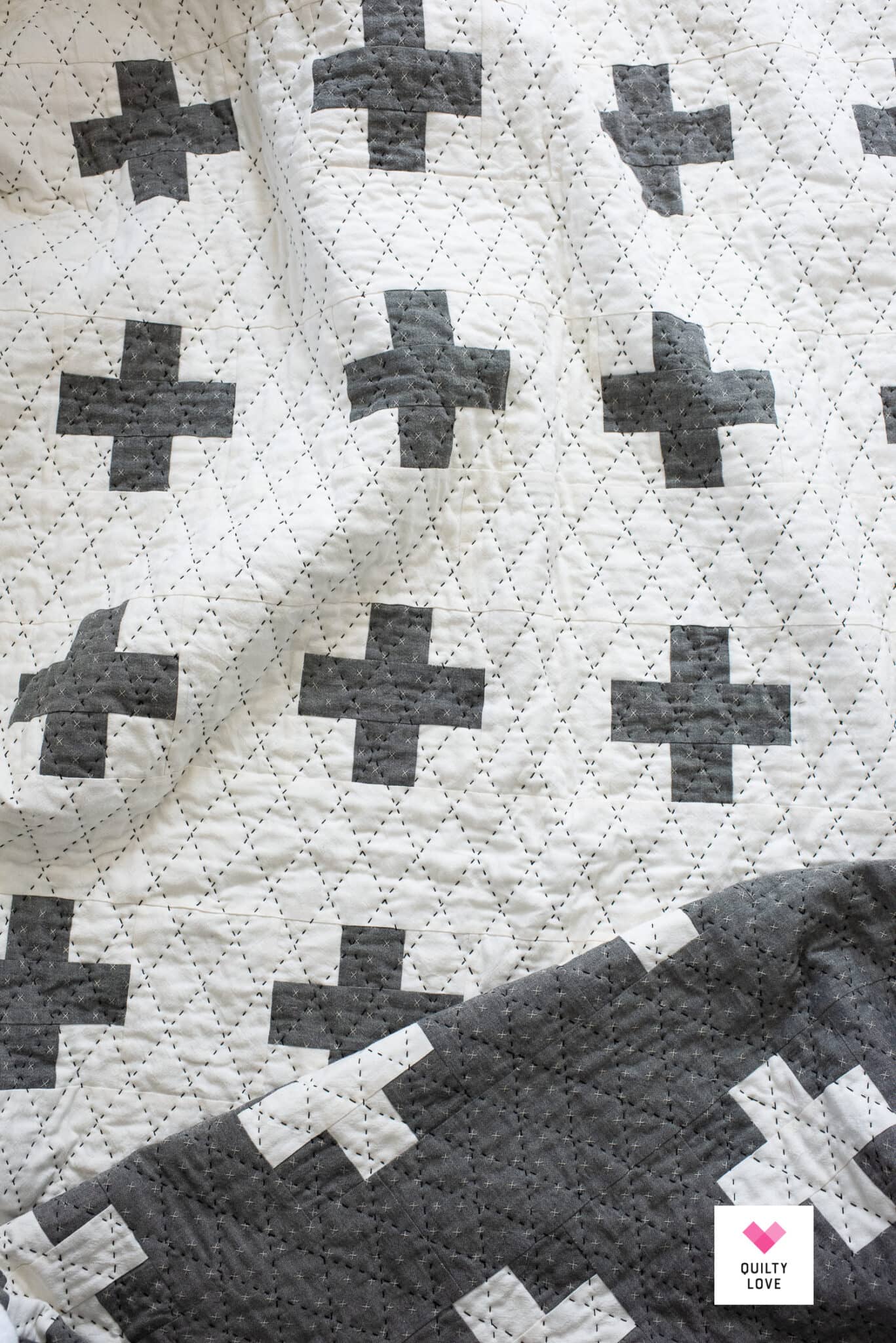 A Hand Quilted Double the Plus Quilt - Quilty Love