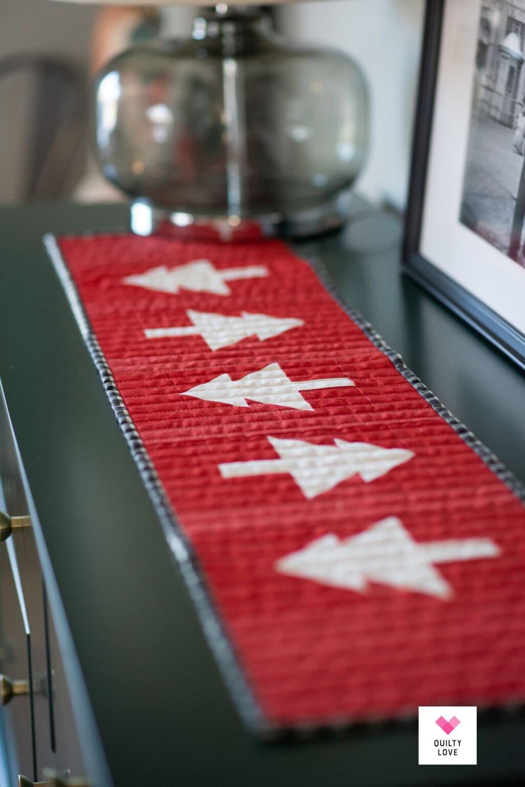 Tree Rows Table Modern Scandinavian Tree Rows Quilt - Perfect Holiday Quilt Pattern ...