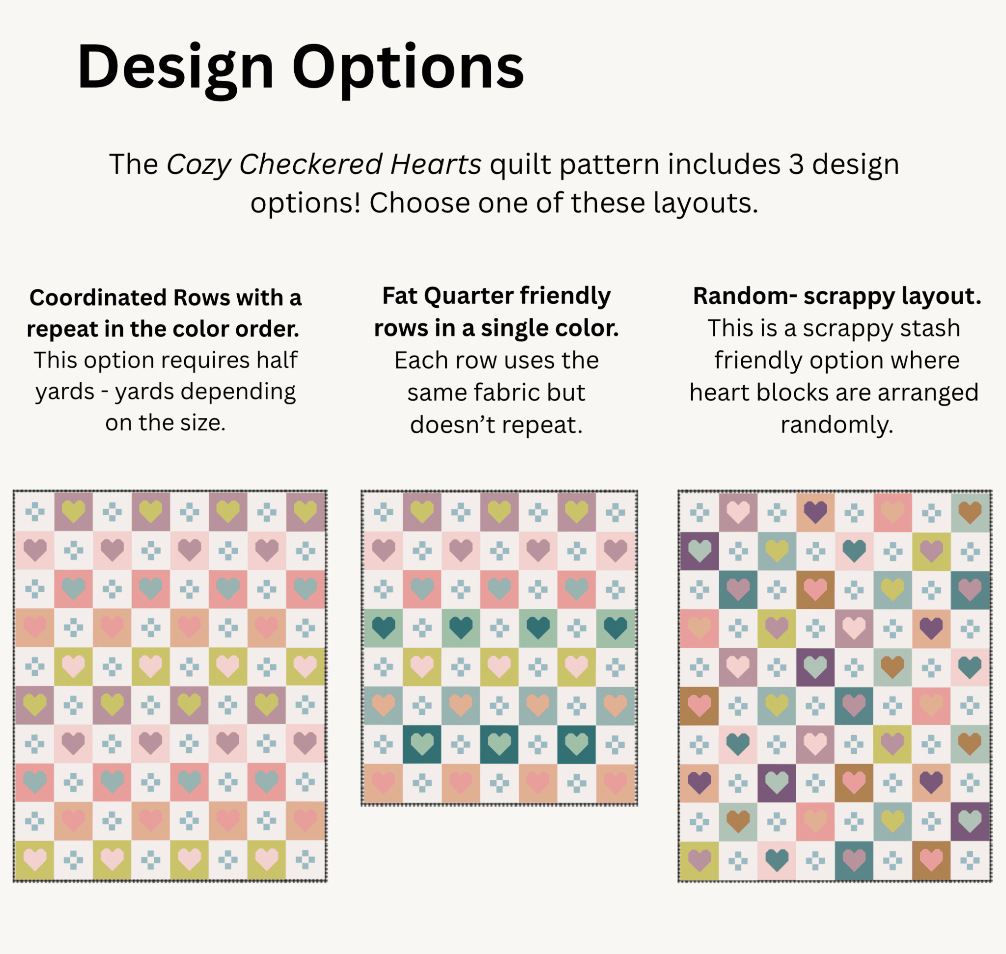 2026 Annual Heart QAL - Cozy Checkered Hearts - Quilty Love